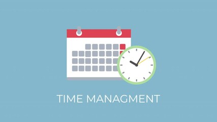 Time Management - Scheduling and Productivity with Calendar and Clock Illustration