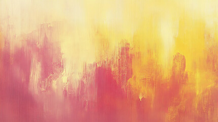 Fototapeta premium Abstract pink and yellow textured wall with peeling paint, grunge details, and rustic aesthetic for creative backgrounds and urban design.