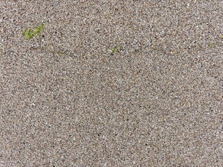 Detailed view of sandy beach texture showcasing fine grain patterns and natural colors
