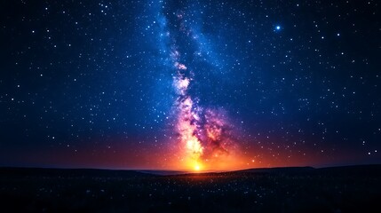 Milky way night sky stars high resolution hd image