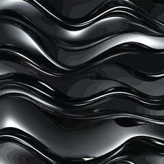 Obraz premium Elegant Abstract Dark Shiny Metallic Surface with Wavy Effect