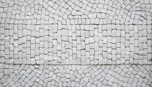 white stone mosaic wall background texture