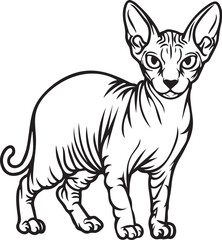 Sphinx Cat  shiloutte vector
