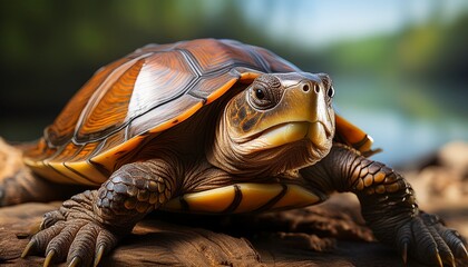 Naklejka premium wood turtle