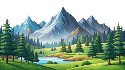 Fototapeta premium summer landscape with trees