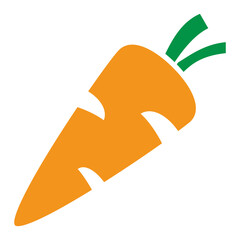 Icono plano zanahoria