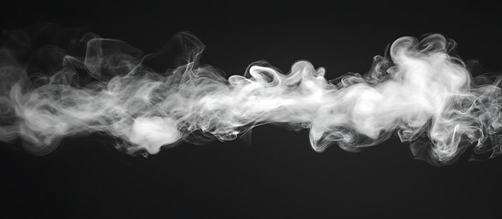 White smoke plume, dark backdrop