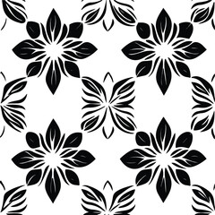 Abstract Seamless Geometric Florals Pattern Background
