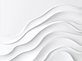 Obraz premium Abstract white wave patterns creating a modern, minimalist background design