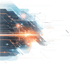 Naklejka premium Futuristic Abstract Digital Technology Hi-Tech Concept Background