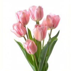 Fototapeta premium Elegant pink tulips bouquet