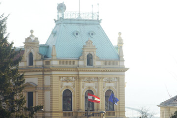 Sights in the Kosančićev venac area: Austrian Consulate in Belgrade. An old building with rich...
