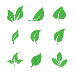 Leaf Icon Set Variation (Top Row, Second Image)