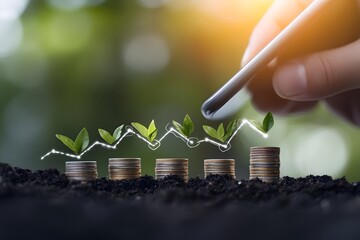 Growing Money: Investment Growth Concept