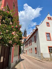 streets of an ancient European city. Architecture of old Europe. Old streets