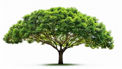 Obraz premium tree with green leaves isolated from white background