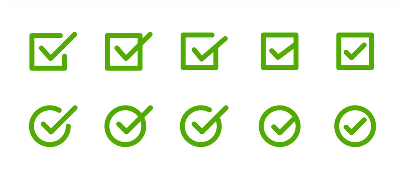 green checklist bullet point