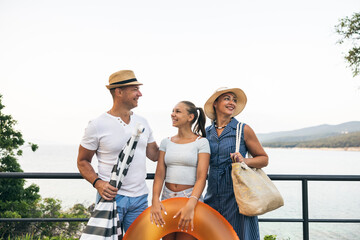 Happy Family Enjoying A Relaxing Day