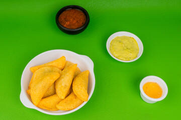 Fried empanadas, typical Colombian food