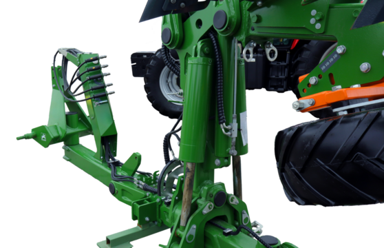 Detailed look at part of a reversible agricultural plow highlighting its mechanical components and efficient design for enhancing farming productivity and soil management.