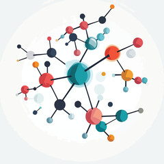 Obraz premium Abstract Atom and Molecule Structure Background Illustration