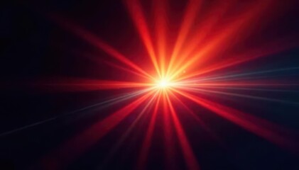 Obraz premium Abstract lens flare, vibrant light bursts on black background, shine, color
