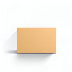 "Minimalist Cardboard Box Mockup - Top View"