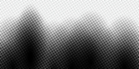 Halftone background. Grunge halftone pop art texture. White and black abstract halftone wallpaper. Dots. Vector. 