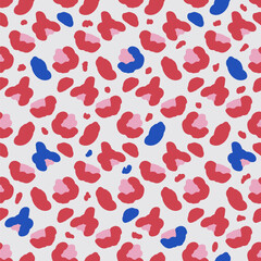 Leopard abstract monochrome seamless pattern. Animal print endless background. Cheetah or panther skin texture repeat cover. Vector hand drawn fashion print illustration.