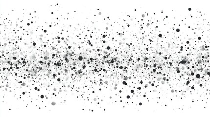 Obraz premium Abstract grayscale speckled design, random scattered dots, monochrome background, digital art