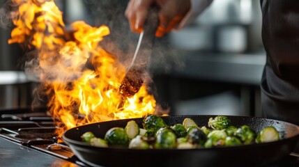 Flamb?ed Brussels Sprouts: A Culinary Masterpiece