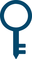 Key icon, security and access rights concept