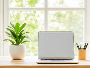 Fototapeta premium Indoor spaces filled with vibrant plants, cozy seating, and abundant natural light 