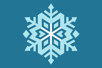 Heart-Shaped Snowflake Vector