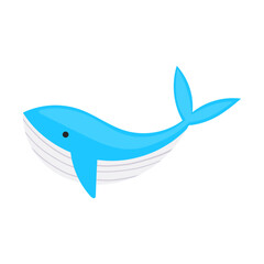 Whale cartoon vector illustration