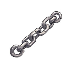 Obraz premium Broken Steel Chain Weak Link Failure Concept
