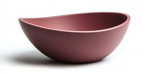 Modern Pink Bowl on White Background for Kitchen and Dining