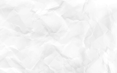 Paper texture background, Crumpled paper. White crumpled paper texture background. Clean white paper. Top view.