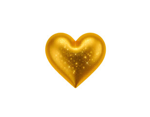 Fototapeta premium Golden Heart with Sparkles