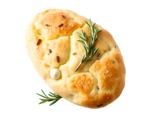 Delicious homemade focaccia bread with rosemary and olive oil