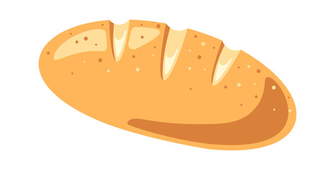 Oval shaped bread loaf bakery