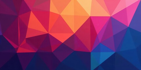 Obraz premium Interlocking geometric triangles, vibrant hues, background, colorful