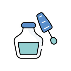 Nail Polish vector icon stock illustration
