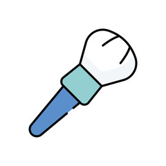 Makeup Brush vector icon stock illustration