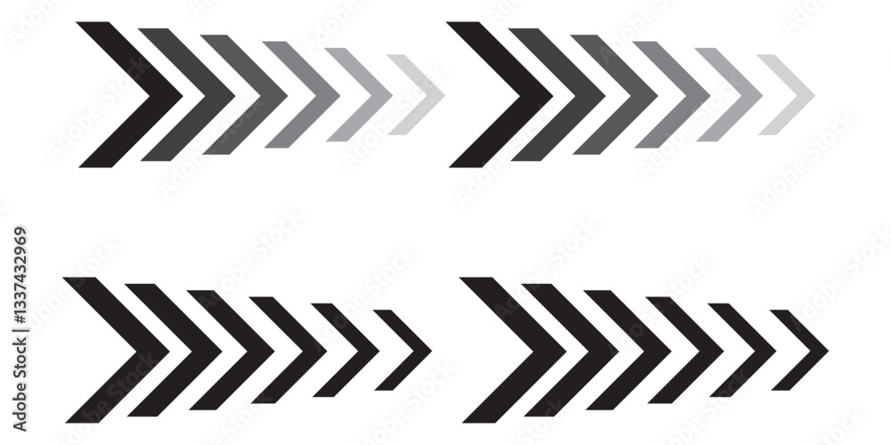 Poster dynamic moving arrow symbol. arrow dynamic symbol. speed, fast arrows symbols set. arrow dynamic ele