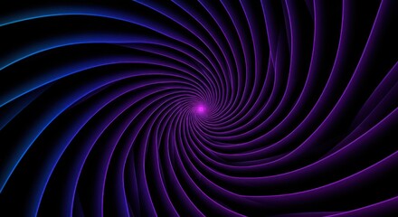 Abstract Spiral Background with Vibrant Purple and Blue Glowing Light