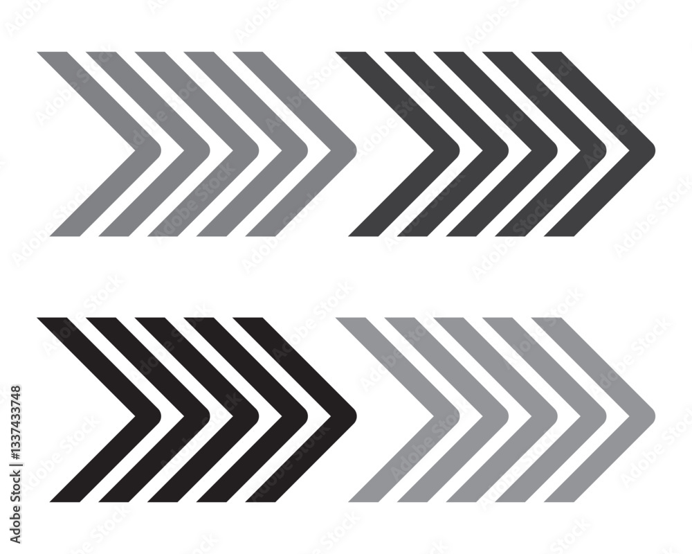 Poster a chevron arrow. dynamic moving arrow symbol. arrow moving dynamic sign. road lines arrow zigzag che