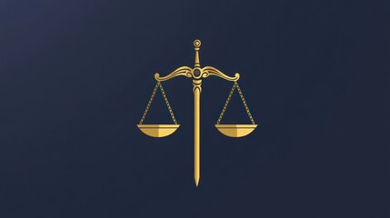 Justice Scales Symbol on Dark Background (1)