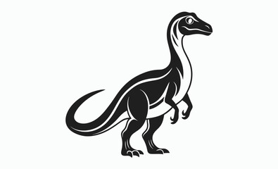 Fototapeta premium Dinosaur, dinosaur vector silhouette, dinosaur icon