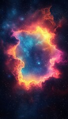 Colorful cosmic nebula in outer space	